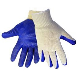 Blue Palm Coated String Knit
