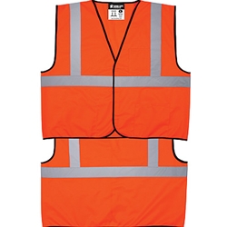 Orange Class 2 Vest Hook/Loop Closure