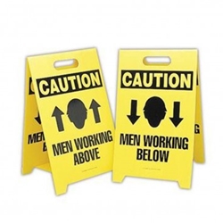 Men Working Above/Below Sign
