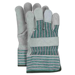 Leather Palm Rubberized Cuff Gloves L
