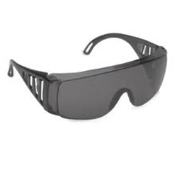 Slammer Smoke Uncoated OTG Vented Safety Glasses
