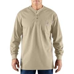 Carhartt Mens Khaki FR Henley