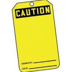 Caution Tag 25/Pack