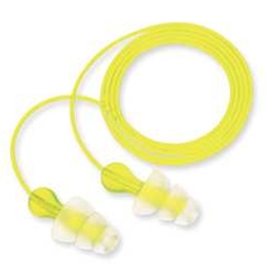 Tri-Flange corded earplug