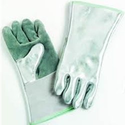 Aluminized Back Leather Front Glove