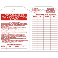 Fire Extinguisher Inspection Tag 10/Pack