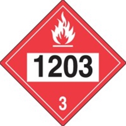 DOT Placard - 1203 Gasoline Sticker 10/ Pack