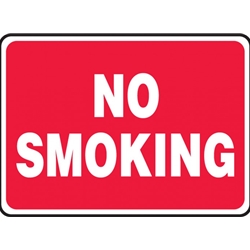 No Smoking Sticker 7" x 10"