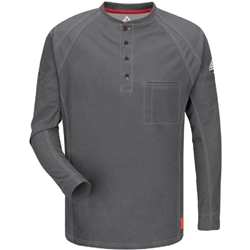 Bulwark Mens Charcoal FR Henley