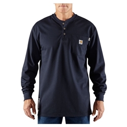 Carhartt Mens Navy FR Henley
