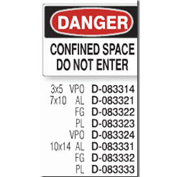 Danger Confined Space Sign