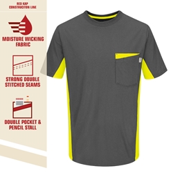 M Color Block Safety Gray Tee