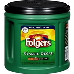 Coffee Folgers Decaf 39oz Can 6/Case