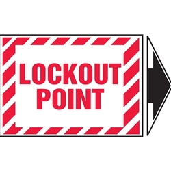"Lockout Point" adhesive vinyl sticker 5/Pack
