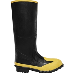 16" Black Metatarsal Guard Steel Midsole Steel Toe Boot