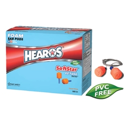 Hearos SoftStar EZ Twist Series UF No-Roll Foam Ear Plug Corded