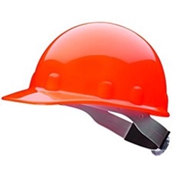 Full Brim Orange Ratchet Hard Hat