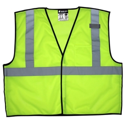 Economy Class 2 Lime Break away Mesh Velcro Vest