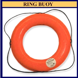 24" Orange Ring Buoy w/Reflective Tape