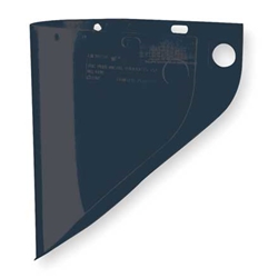 Fibre-Metal High Performance 9 3/4" x 19" x .06" Green Shade 3 Injection Molded Propionate Extended View Faceshield For Models F400 & F500 Mounting Crown