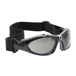 Fuselage Full Frame Safety Glasses with Black Frame, Foam Padding, Gray Lens and Anti-Scratch / FogLess 3Sixty Coating