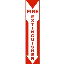 20" x 4" Fire Extinguisher Down Arrow