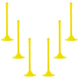2" Crowd Control Stanchion (41" Overall Height) - Yellow