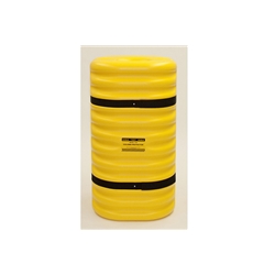 12" Column Protector, 42" High, Yellow with Black Straps