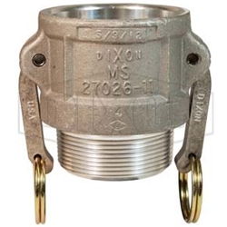 100-B-AL Dixon® Cam & Groove Type B Coupler x Male NPT