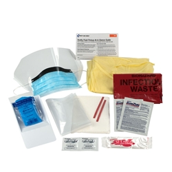 BBP Spill Clean Up Kit, Bodily Fluid Clean Up Pack, 16 Pc - Disposable Tray