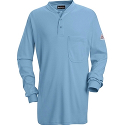 Long Sleeve Tagless Henley Shirt