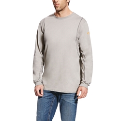 Ariat Mens FR Long Sleeve Shirt Silver