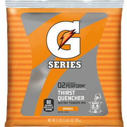 Gatorade Powder, Orange 40/1 gallon packs