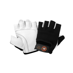 Hot Rod Gloves® Premium-Grade Grain Goatskin Leather Fingerless Gloves with Anti-Shock/Vibration Padding - AV2000