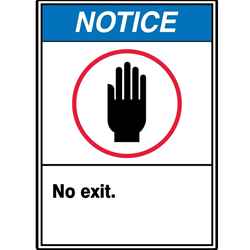 ANSI Notice Sign