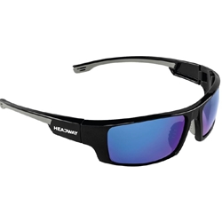 Dorado® Blue Mirror Performance Fog Technology Polarized Lens, Shiny Black Frame Safety Glasses