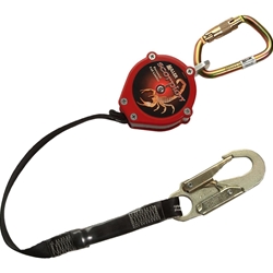 SCORPION™ 9FT PERSONAL FALL LIMITER (PFL), TWIST-LOCK CARABINER & SNAP HOOK