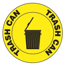 Trash Can Floor Decal Sign