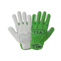Cut and Impact Resistant Mechanics Style Gloves with a Premium Leather Palm - CIA4005