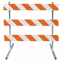 Type III Barricade, 8’ High Intensity Sheeting, Double Sided