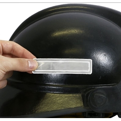 4"x1" White reflective hard hat decals