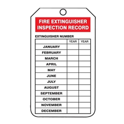 Fire Extinguisher Inspection Tag 25/PK