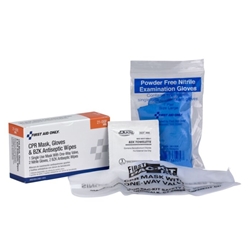 CPR Mask w/ Valve Gloves  Wipe