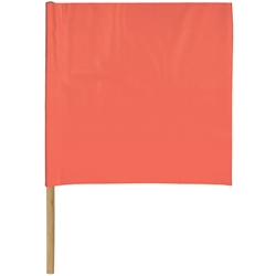Safety Flag Red/Org 24x24,36 X3/4in Dowl