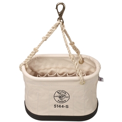 Canvas Bucket, 15-Pocket Oval Bucket with Swivel Snap