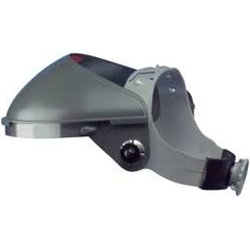 Medium-duty faceshield headgear w/ 4" crown protector
