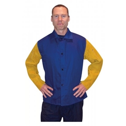 Cotton FR jacket w/ leather sleeves 2XL