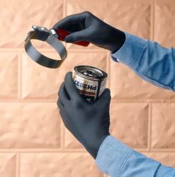 N-DEX NightHawk disposable nitrile gloves powder-free Black